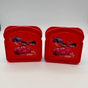 Disney Pixar Cars World Grand Prix  Sandwich Container Kids 2pk